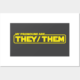 pronouns they them Posters and Art